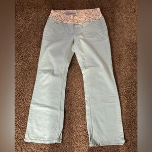 Old Navy Maternity Pants with Yellow Floral Waistband